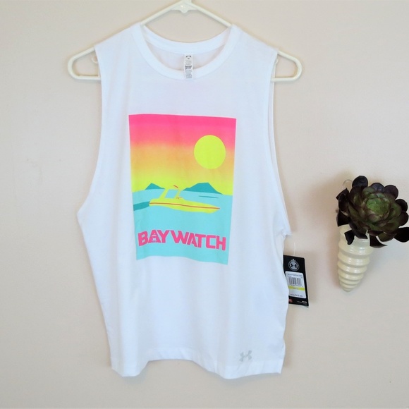 Under Armour Tops - Under Armour Retro Bay Watch Tank Top M